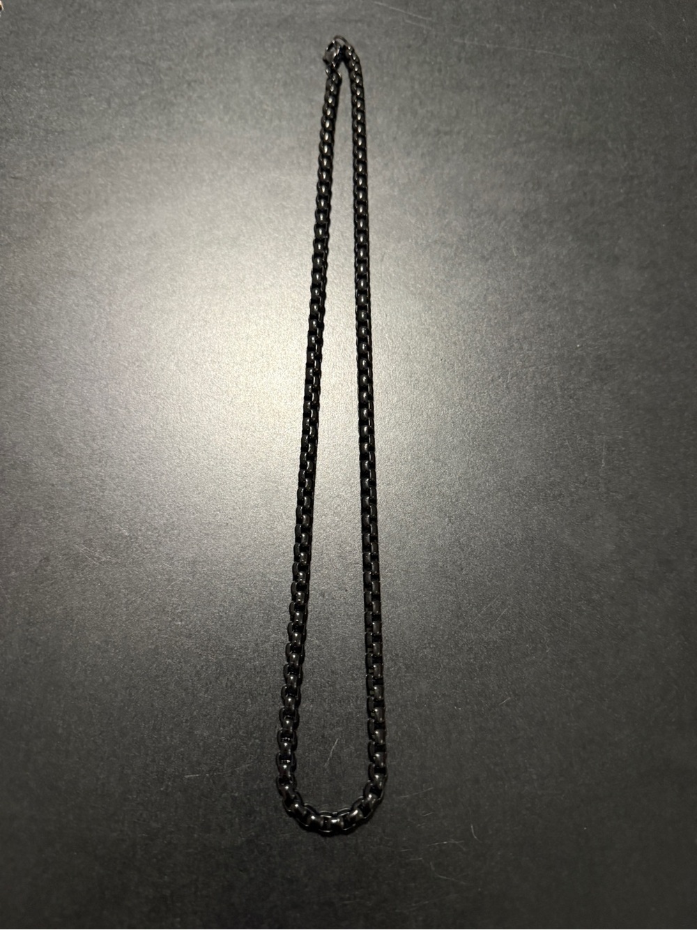Men's Black Chain Necklace - Minimalist Everyday Style